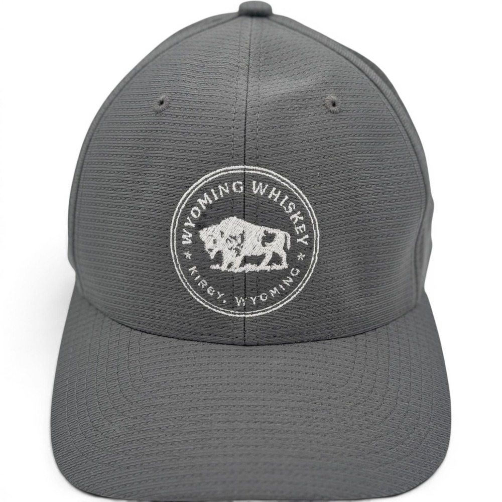 TravisMathew x Wyoming Whiskey Kirby Performance Flexfit Hat Gray S/M Buffalo